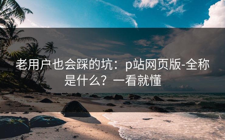 老用户也会踩的坑：p站网页版-全称是什么？一看就懂