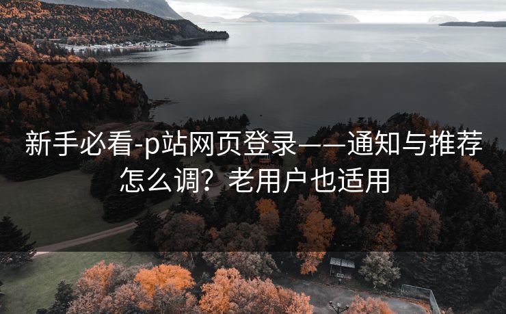 新手必看-p站网页登录——通知与推荐怎么调？老用户也适用