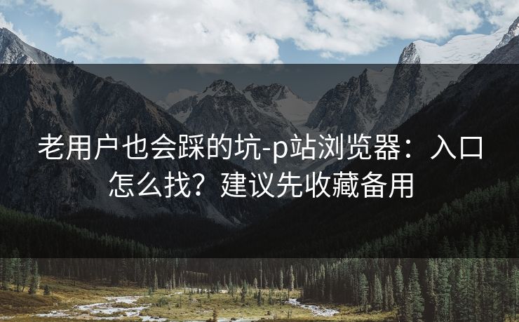老用户也会踩的坑-p站浏览器：入口怎么找？建议先收藏备用