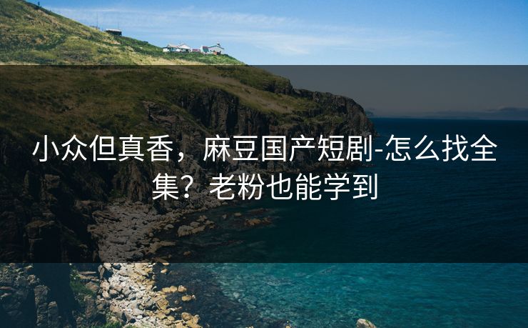 小众但真香，麻豆国产短剧-怎么找全集？老粉也能学到